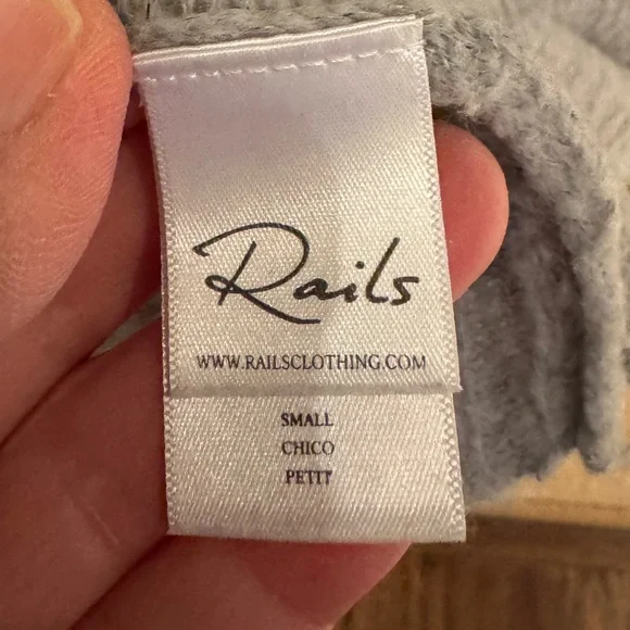 Rails Heather Gray Sweater with Black Lightning Bolts - Picture 3 of 3